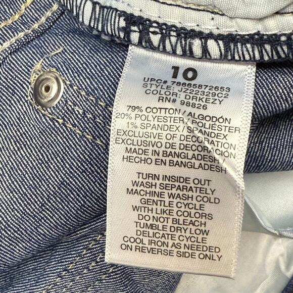 Jordache Girls Size 10 (26 x 3) Sequined American Flag Star Denim Shorts - Picture 5 of 12